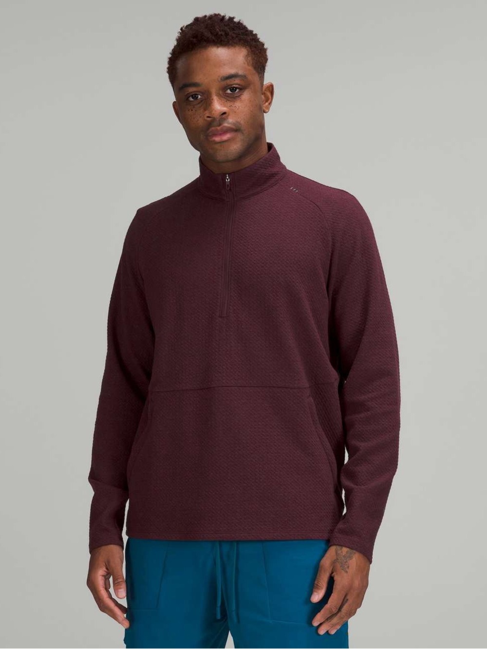 Lululemon At Ease Half-Zip Pullover Men’s Medium Heathered Cassis